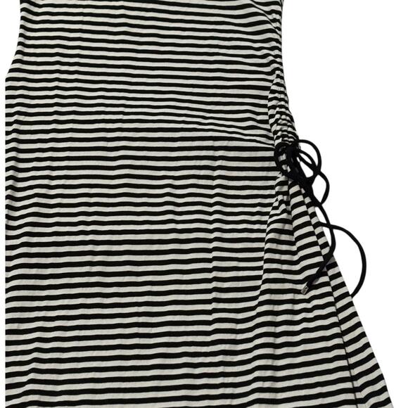 Theory Striped Short Sleeve Dress - Medium - Grey & White - Casual - Picture 2 of 16
